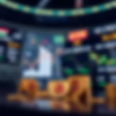 Concept image of various cryptocurrency exchanges