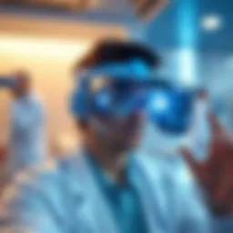 Visual representation of augmented reality in healthcare