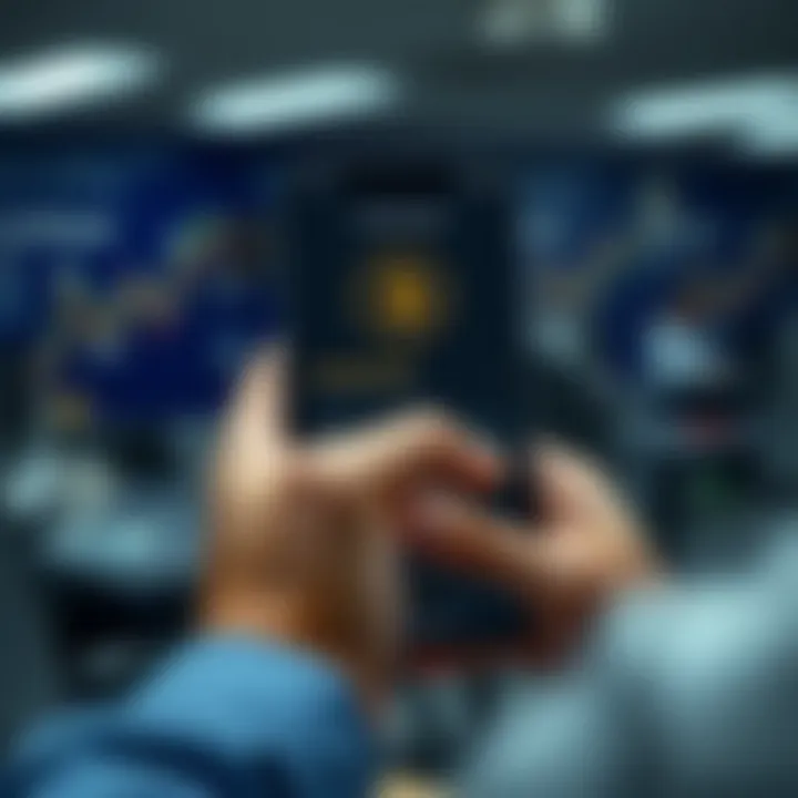 User navigating the Authenticator App interface