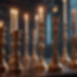 Visual representation of candlestick patterns in trading