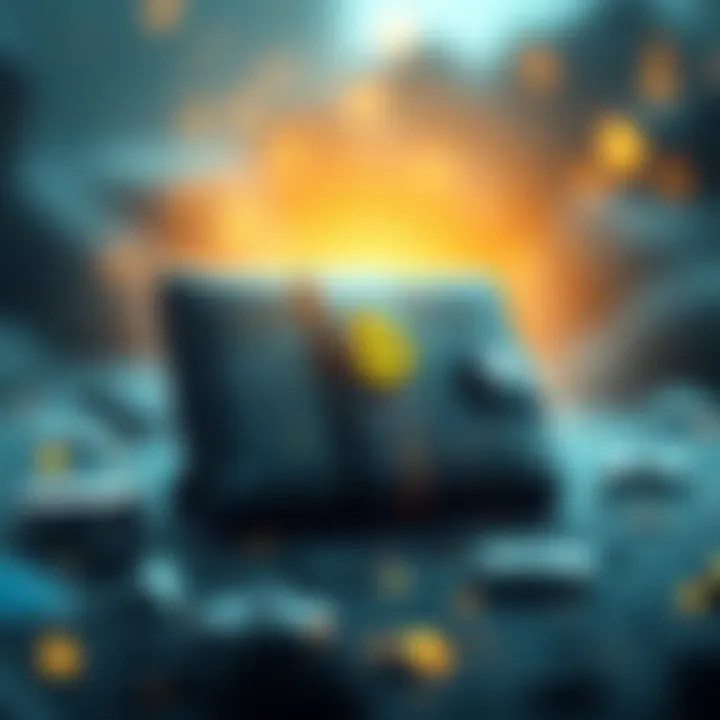 Illustration of a cold crypto wallet showcasing its robust design