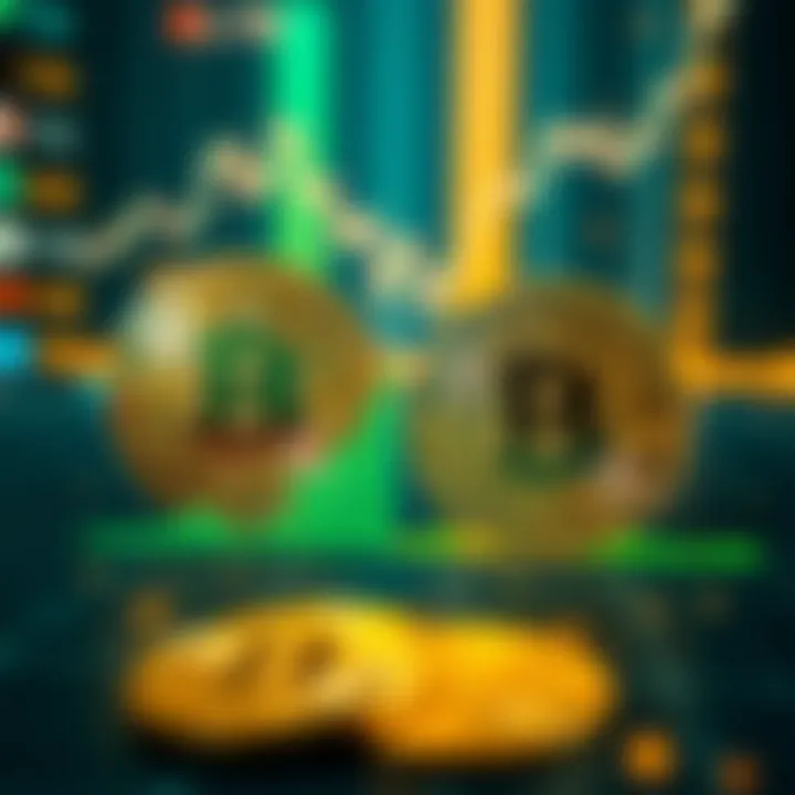 Comparison chart of Bitcoin and Satoshi price fluctuations