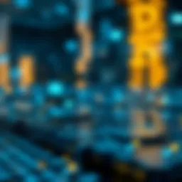 Visual representation of blockchain technology