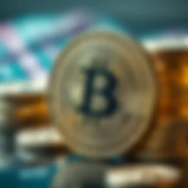 Blockchain Impact on Numismatics A conceptual graphic showing blockchain technology influencing numismatics