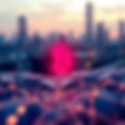 Visual representation of blockchain technology concepts