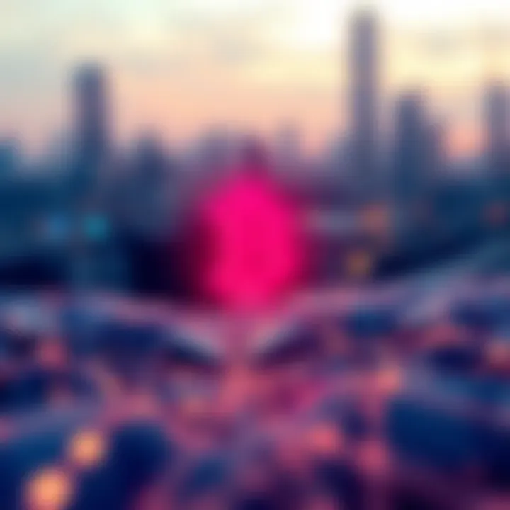 Visual representation of blockchain technology concepts