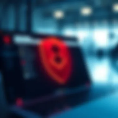 A visual representation of Brave browser interface showcasing its privacy features