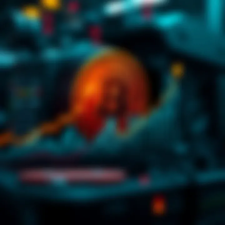 Graphical representation of cryptocurrency growth trends