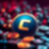 Celsius Logo and Cryptocurrency Symbols Celsius logo with crypto symbols