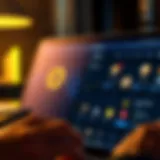 Coinbase platform interface showcasing various cryptocurrencies