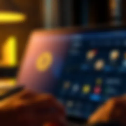 Coinbase platform interface showcasing various cryptocurrencies