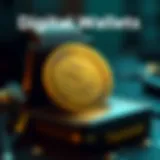 Illustration of digital wallets for cryptocurrency