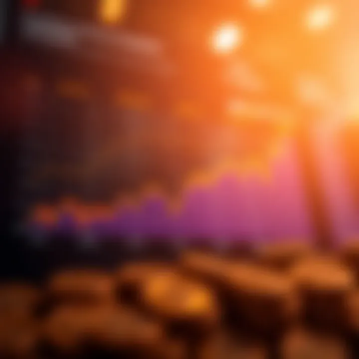 Graph displaying cryptocurrency value trends