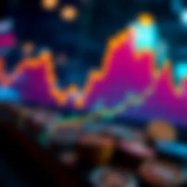 Graph showing cryptocurrency market trends