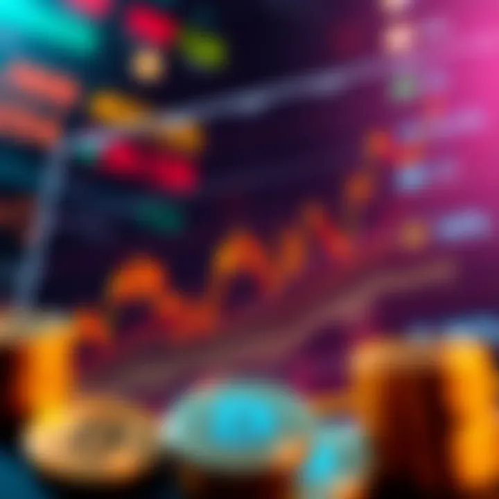 Graph showcasing cryptocurrency market trends
