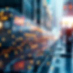 Visual representation of blockchain technology