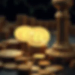 Conceptual illustration of cryptocurrency investment