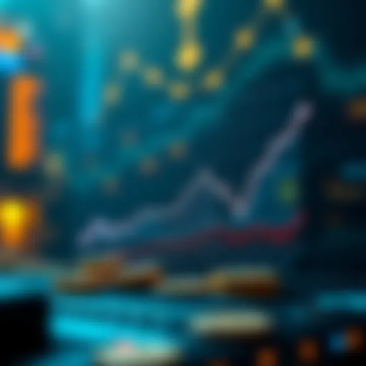 Graph showing trends in staking rewards