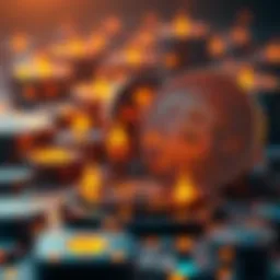 Visual representation of cryptocurrency ecosystem projects