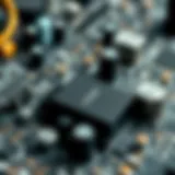 Close-up of an ASIC miner's circuit board