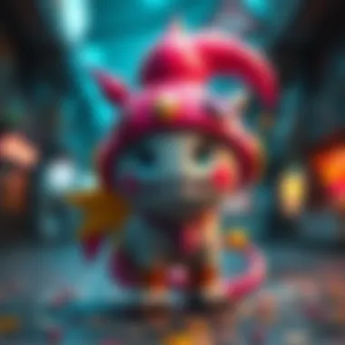 A vibrant Axie character showcasing unique features