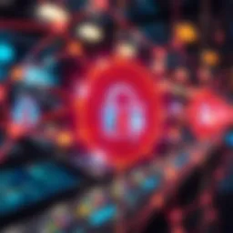 Blockchain network representation with digital locks