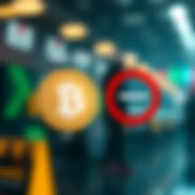 A conceptual graphic illustrating advantages and disadvantages of crypto exchanges