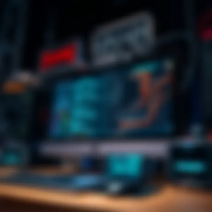 A sleek Mac computer setup for mining