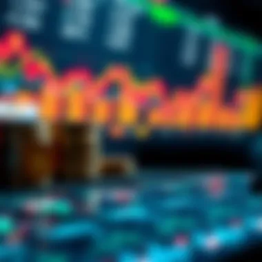 Concept visualization of digital assets and investments