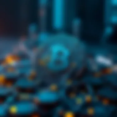 An artistic depiction of blockchain technology symbolizing security and decentralization in cryptocurrency