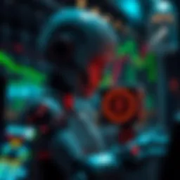 Visual representation of cryptocurrency trading bots functionality