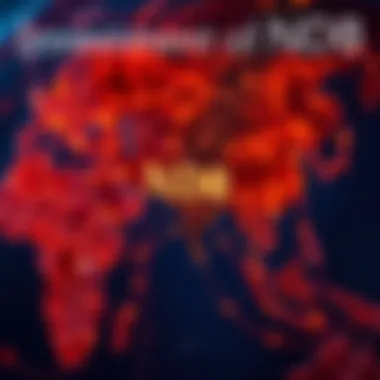 Map showing NDB's global reach and influence on emerging markets