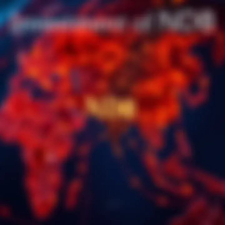 Map showing NDB's global reach and influence on emerging markets