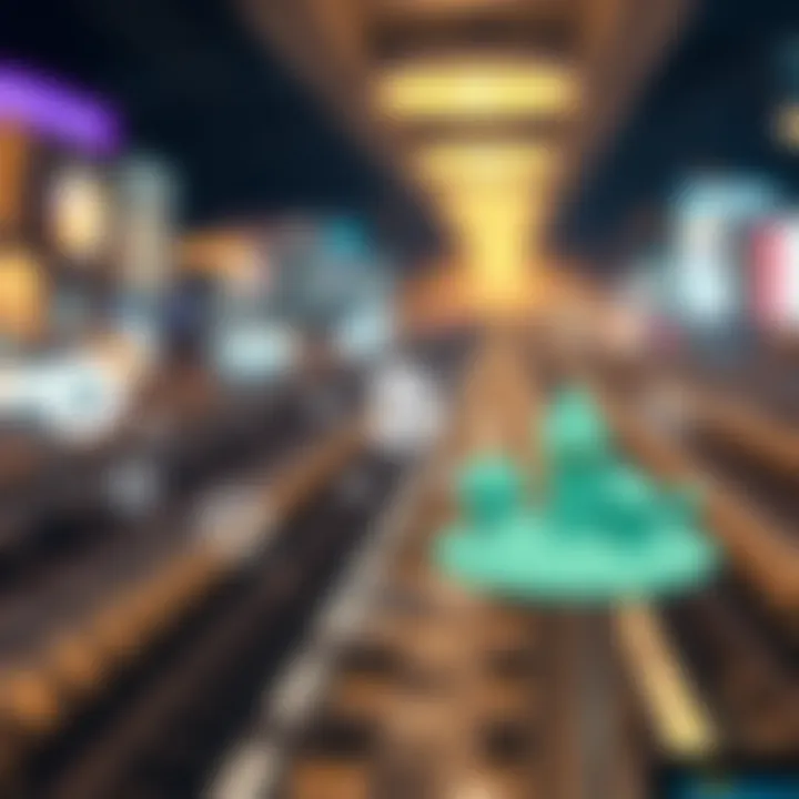 A conceptual diagram showcasing various blockchain networks and their unique attributes.