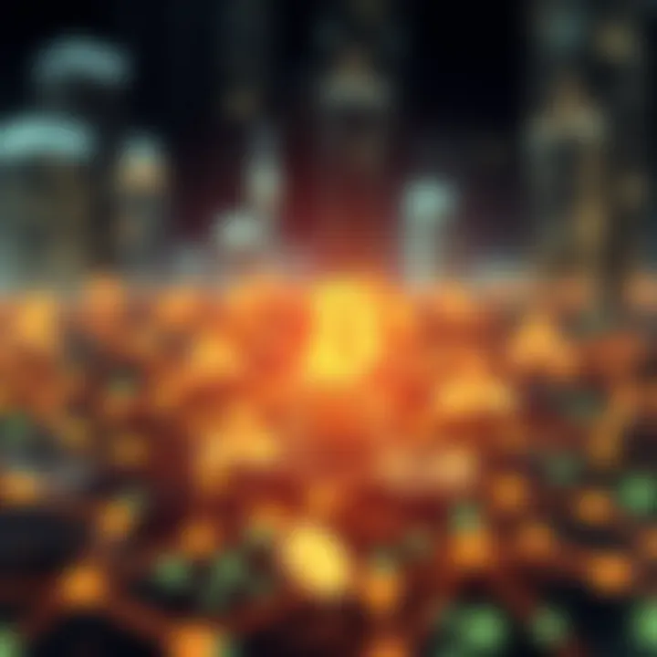 A representation of digital assets being transferred across multiple blockchains.