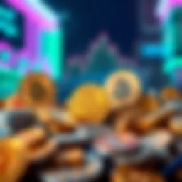 Illustration depicting various new cryptocurrencies on the CoinList platform