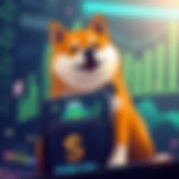 Illustration of a digital currency wallet showcasing Shiba Inu