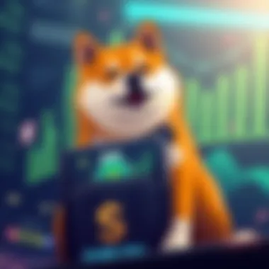 Illustration of a digital currency wallet showcasing Shiba Inu