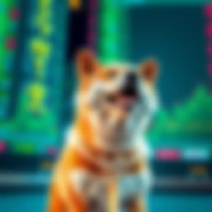 Visual representation of cryptocurrency exchanges with Shiba Inu