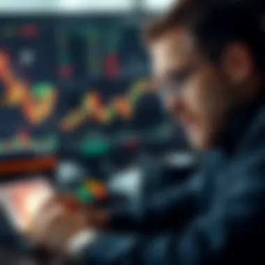 Trader analyzing market trends and data
