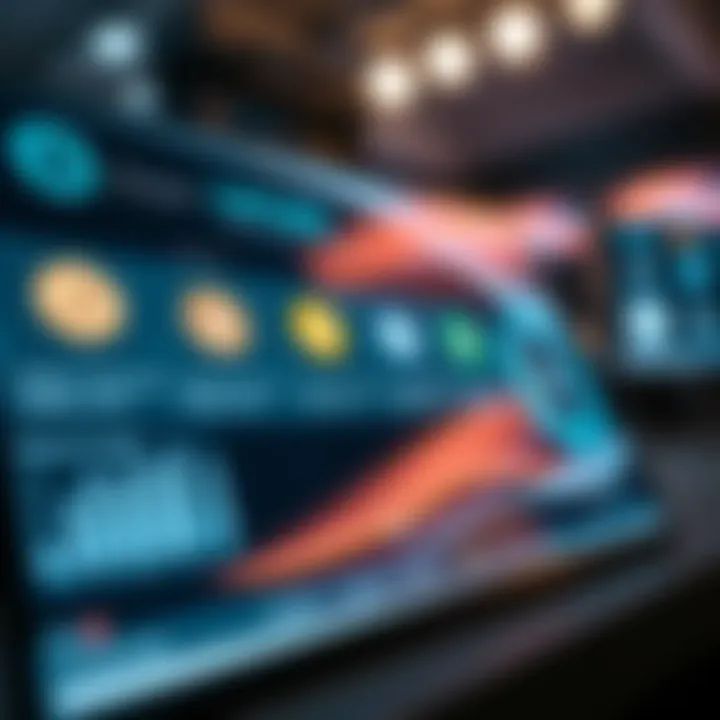 Digital Wallet Interface A sleek digital wallet interface showcasing various cryptocurrency options