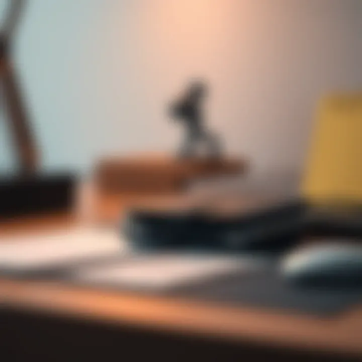 Secure Hardware Wallet A secure hardware wallet on a desk with a modern aesthetic
