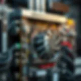 Detailed view of an ASIC miner showcasing technical components