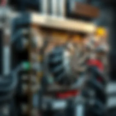 Detailed view of an ASIC miner showcasing technical components