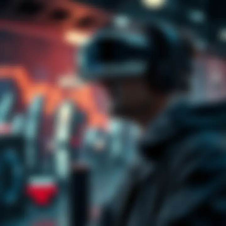 Futuristic visualization of stock market trends in VR