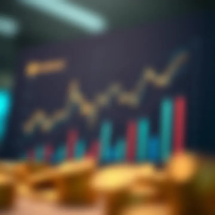 Graph showcasing market trends of the new cryptocurrency