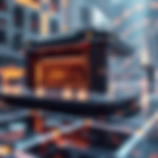 A futuristic representation of a ledger system