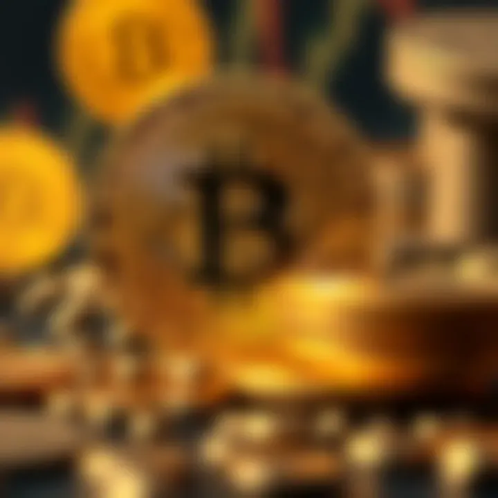 An artistic depiction of Bitcoin's influence on global finance