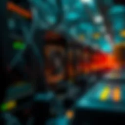 Conceptual illustration of cryptocurrency mining operations