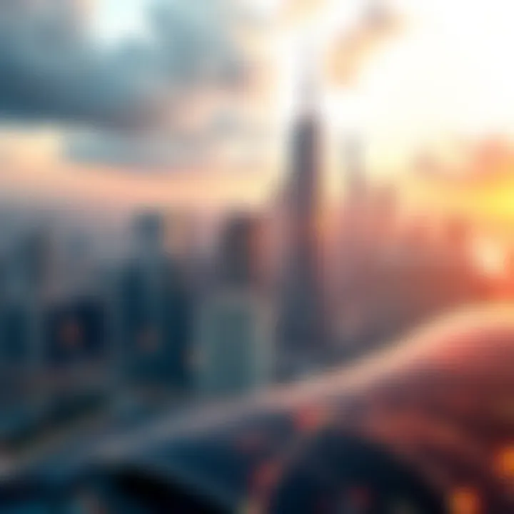Transforming Economies through Digital Assets A futuristic city skyline representing the global economy's transformation through digital assets